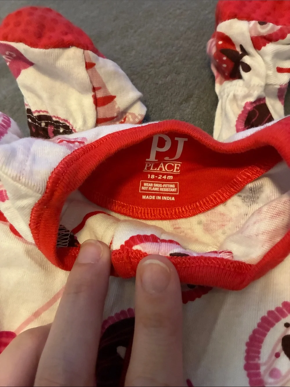Place Two-Piece Sleep Sack Set - Purple & White with Red Accents